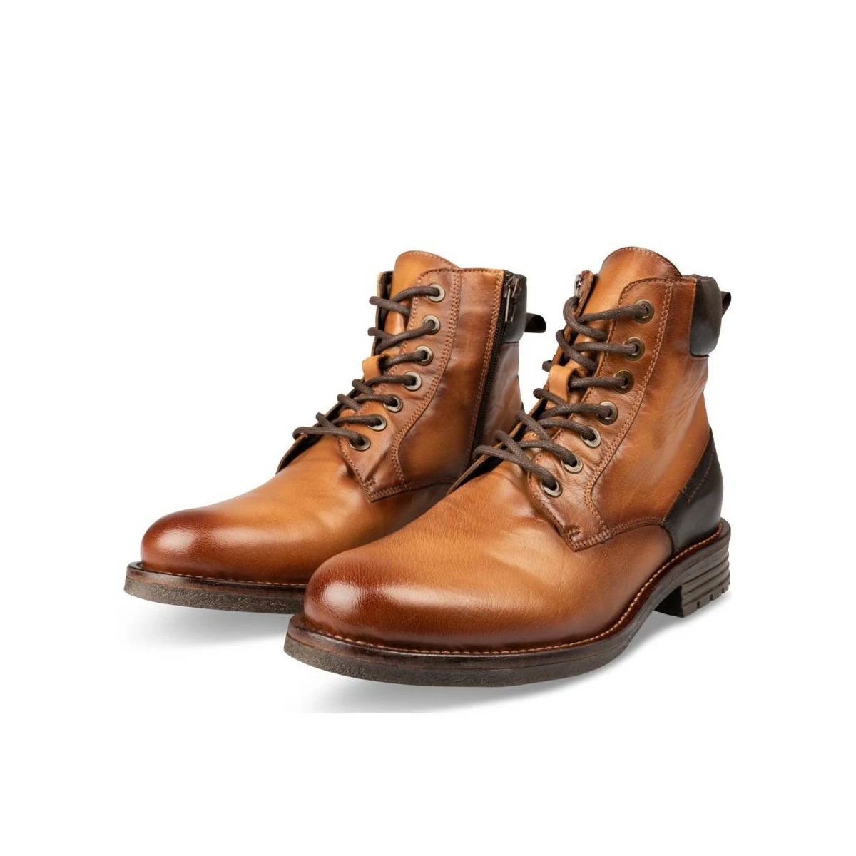 Bottines COGNAC DENIM SIDE CUIR 3 Bottines COGNAC DENIM SIDE CUIR