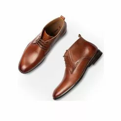 Bottines COGNAC PIERRE CARDIN -Mocassins et bateaux boutique bottines cognac pierre cardin 4