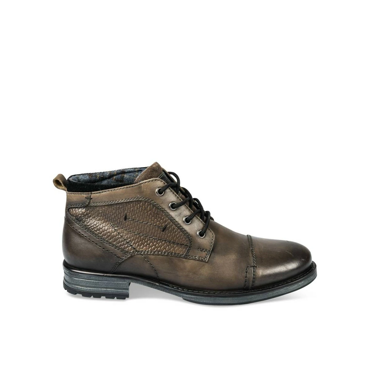 Bottines GRIS DENIM SIDE CUIR 4 Bottines GRIS DENIM SIDE CUIR – Image 2