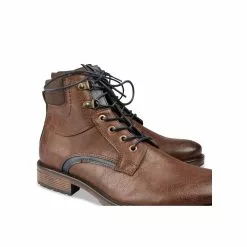 Bottines MARRON DENIM SIDE -Mocassins et bateaux boutique bottines marron denim side 100