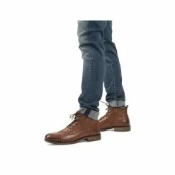 Bottines MARRON DENIM SIDE -Mocassins et bateaux boutique bottines marron denim side 53