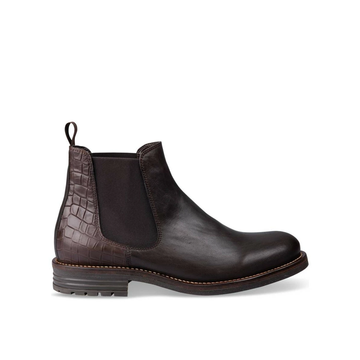 Bottines MARRON DENIM SIDE CUIR 4 Bottines MARRON DENIM SIDE CUIR – Image 2