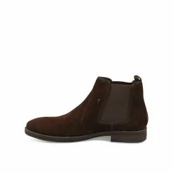 Bottines MARRON DENIM SIDE CUIR -Mocassins et bateaux boutique bottines marron denim side cuir 28