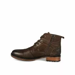 Bottines MARRON DENIM SIDE CUIR 10 Bottines MARRON DENIM SIDE CUIR -Mocassins et bateaux boutique bottines marron denim side cuir 43