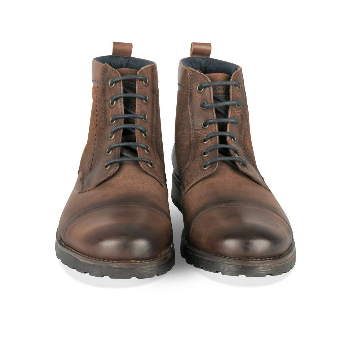 Bottines MARRON DENIM SIDE CUIR 5 Bottines MARRON DENIM SIDE CUIR – Image 3