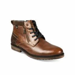 Bottines MARRON DENIM SIDE CUIR