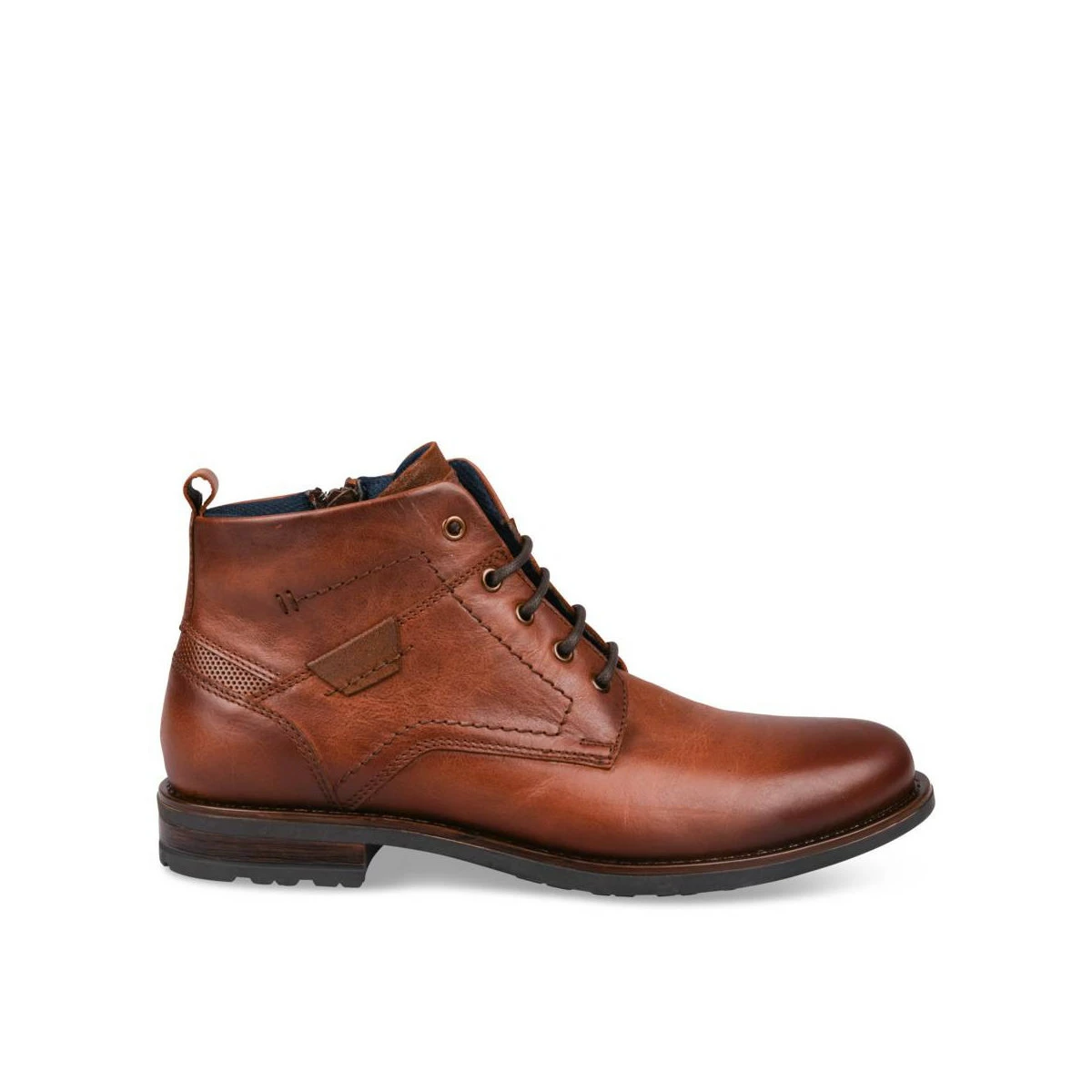 Bottines MARRON DENIM SIDE CUIR 4 Bottines MARRON DENIM SIDE CUIR – Image 2