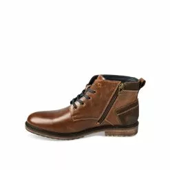 Bottines MARRON DENIM SIDE CUIR -Mocassins et bateaux boutique bottines marron denim side cuir 8