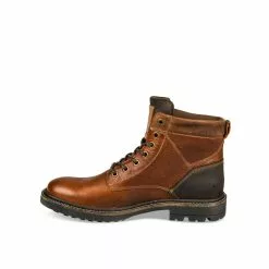 Bottines MARRON DENIM SIDE CUIR -Mocassins et bateaux boutique bottines marron denim side cuir 93