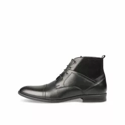 Bottines NOIR B-BLAKE CUIR -Mocassins et bateaux boutique bottines noir b blake cuir 7