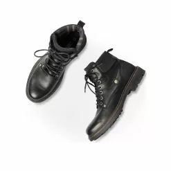 Bottines NOIR DENIM SIDE CUIR -Mocassins et bateaux boutique bottines noir denim side cuir 13