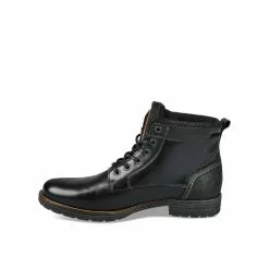 Bottines NOIR DENIM SIDE CUIR -Mocassins et bateaux boutique bottines noir denim side cuir 32