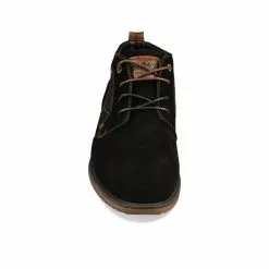 Bottines NOIR DENIM SIDE CUIR -Mocassins et bateaux boutique bottines noir denim side cuir 4