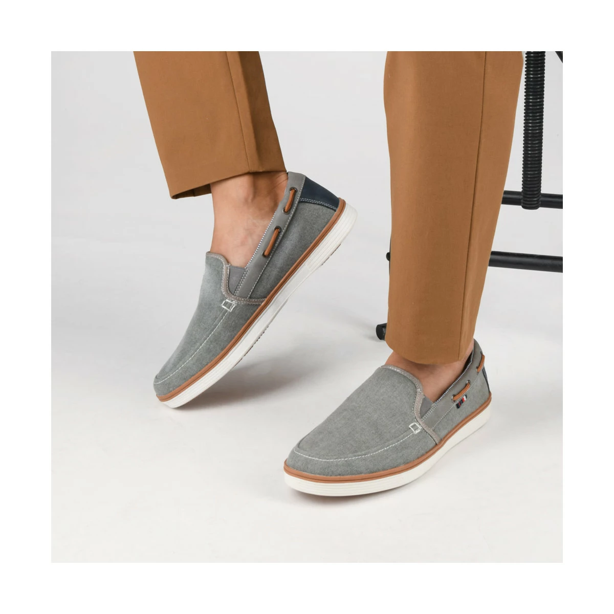 Chaussures Bateau GRIS DENIM SIDE 4 Chaussures Bateau GRIS DENIM SIDE – Image 2