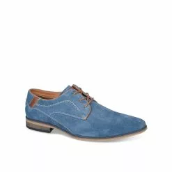 Derbies BLEU B-BLAKE CUIR