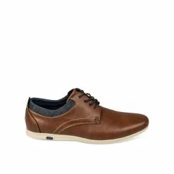 Derbies COGNAC DENIM SIDE 8 Derbies COGNAC DENIM SIDE -Mocassins et bateaux boutique derbies cognac denim side 11