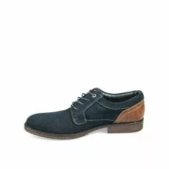 Derbies MARINE DENIM SIDE CUIR -Mocassins et bateaux boutique derbies marine denim side cuir 23