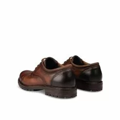 Derbies MARRON DENIM SIDE CUIR -Mocassins et bateaux boutique derbies marron denim side cuir 21