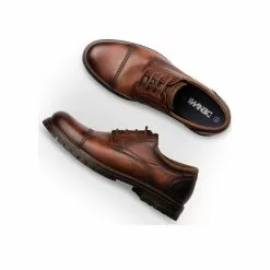 Derbies MARRON DENIM SIDE CUIR -Mocassins et bateaux boutique derbies marron denim side cuir 22