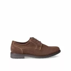 Derbies MARRON DENIM SIDE CUIR -Mocassins et bateaux boutique derbies marron denim side cuir 7