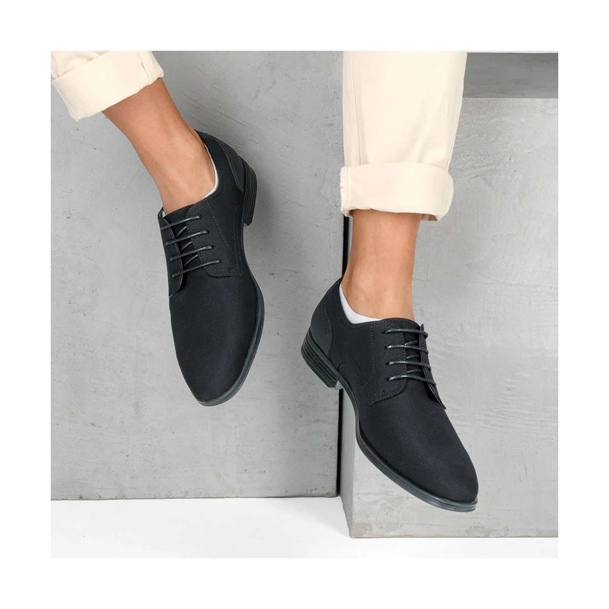 Derbies NOIR DENIM SIDE 4 Derbies NOIR DENIM SIDE – Image 2