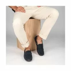 Mocassins BLEU MEGIS CASUAL -Mocassins et bateaux boutique mocassins bleu megis casual 11