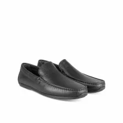 Mocassins NOIR MEGIS CASUAL -Mocassins et bateaux boutique mocassins noir megis casual 108
