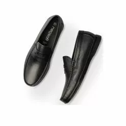 Mocassins NOIR NEOSOFT HOMME CUIR -Mocassins et bateaux boutique mocassins noir neosoft homme cuir 59