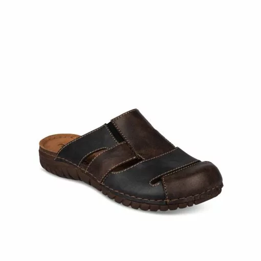 Mules MARRON NEOSOFT RELAX -Mocassins et bateaux boutique mules marron neosoft relax