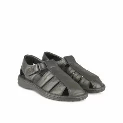Sandales NOIR MEGIS CASUAL 8 Sandales NOIR MEGIS CASUAL -Mocassins et bateaux boutique sandales noir megis casual 6